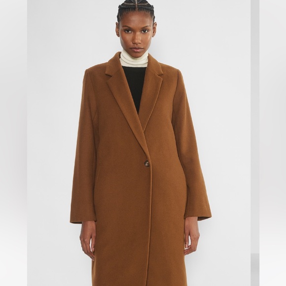 Aritzia Babaton The Stedman Coat Virgin Wool in Rich Camel - Picture 3 of 10